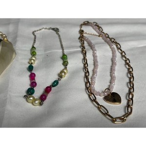 Mixed Bead and Pearl Costume Jewelry Lot � Necklaces, Bracelets, Rings Set