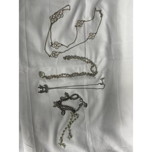 Silver Pearl and Costume Chain Necklace Lot � Vintage Jewelry Set