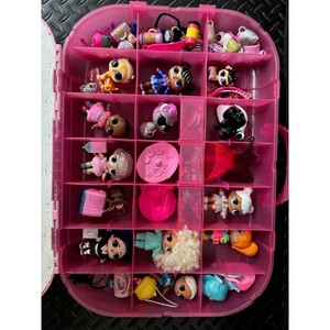 LOL Surprise Pink Plastic Carry Case with Dolls & Accessories