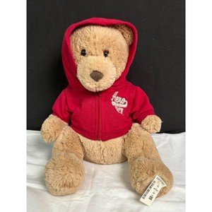 Aeropostale Tan Plush Teddy Bear Red Hoodie 1 Pc