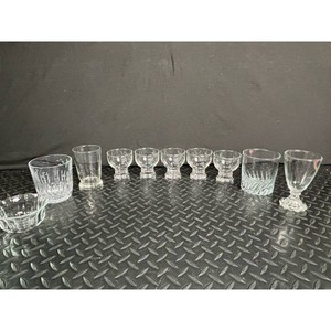 Clear Cut Crystal Glasses Set � 9 Pieces, Mixed Stemware