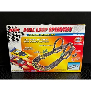Artin Black Plastic Dual Loop Speedway Electric Racing Set