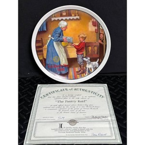 Norman Rockwell White Ceramic Plate 1986 Mothers Day