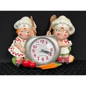 New Haven Quartz White Resin Clock with Campbells Soup Kids