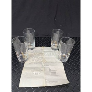 Clear Glass Tumbler Set with Gold Maritime Mark � 4 Pieces