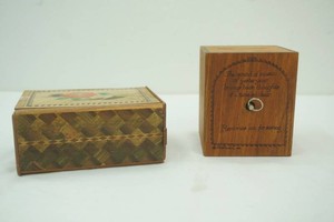 vintage Nostalgia Inc. Music Coin Bank, vintage Japanese Himitsu-Bako Secrets Puzzle Box