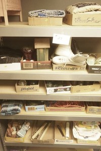 large lot of vintage ice skates, collectibles, boots, home decor, travel mugs, bath towels