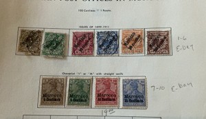 Stamps German Post Office in Morocco 1899-1911 Centimos Postage Occupied