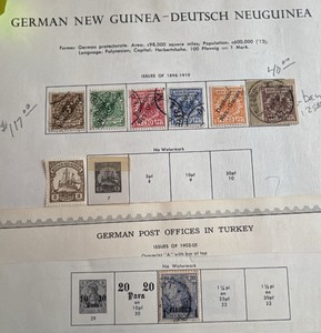 Stamps, German New-Deutsch Neuguinea, Turkey 1898-1911 Postage