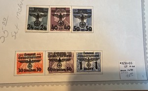 Stamps, Postate Poland-General gouvernement German Occupation