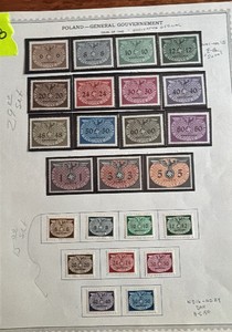 Stamps, Postage Poland-General Gouvernement German Occupation 1940