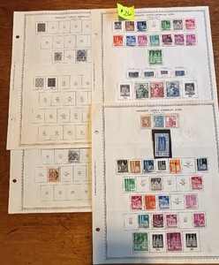 Stamps, Postage Germany-Anglo-American Zone 1948-1949 4 pages