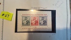 Stamps, Germany-Anglo-American Zone Souvenir Sheet 1949 Fair Hanover