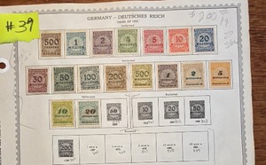 Stamps, Postage Germany-Deutsches Reich 1823 to 1925