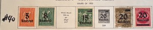 Stamps, Postage Germany-Deutsches Reich 5 8 15 20 Saufend 1923