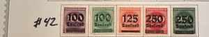 Stamps, Postage 1923 Germany-Deutsches Reich Saufend 100 125 250