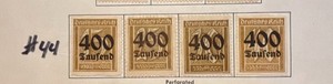 Stamps, Postage Germany-Deutsches Reich Saufend 400 1923
