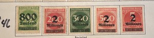 Stamps, Postage Germany-1923 Deutsches Reich Millionen 500 300
