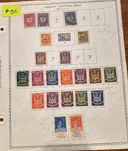 Stamps, Postage Germany-Deutsches Reich 1922-1923 Occupied