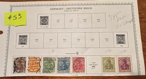 Stamps, Postage Germany-Deutsches Reich 1920 Germania Pfennig