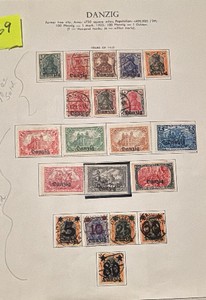Stamps, Danzig Postage German Reich 1920 Germania Kaiser3 5 Mark Mint