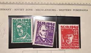 Stamps, Postage Germany-Soviet Zone-Mecklenburg-Western Pomerania 1945 Mint Occupation