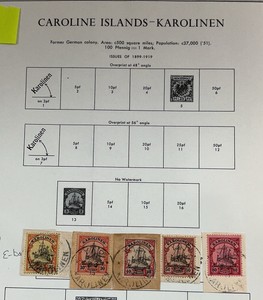 Stamps, Postage Caroline Islands-Karolinen 50, 80 Pfennig
