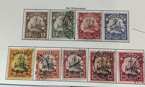 Stamps Postage Mariana Islands-Marianen Reichpost Occupied Kaiser Yacht