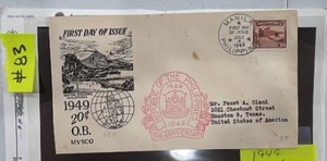 Stamps, Postage First day cover 1949 Manila Philippines