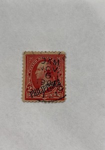 Stamps, US Postage Phillipines over stamp 1901 George Washington