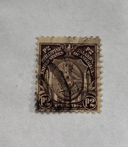 Stamps, US Postage Phillipines Arms of Manila 1909-1913 2 Peso