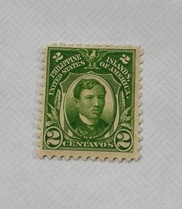 Stamps, US Postage Posession Phillipines 2 Centavos Jose Rizal