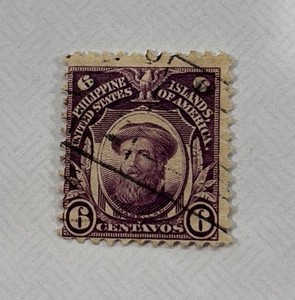 Stamps, US Postage Possessions Phillipines 6 centavos Ferdinand Magellan