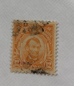 Stamps, US Postage Possessions Phillipines 12 centavos Abraham Lincoln