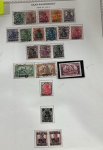 Stamps, SAAR-SAARGEBIET Postage German Germania 2.5 Mark Reich