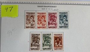 Stamps, SAAR-SAARGEBIET German Postage 1931 Volkshilfe National Aid set