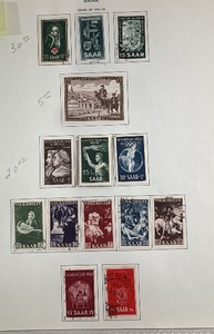 Stamps, SAAR Postage 1951 1952 Social. Welfare German