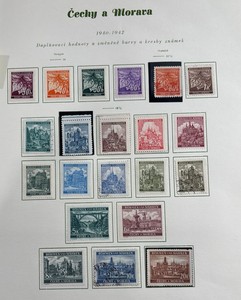 Stamps, Cechy a Morava Postage1940 1942 Bohemia Germany Linden Leaves