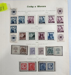 Stamps, Cechy a Morava 1941 Bohemia German Czechoslovak