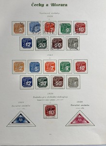 Stamps, Cechy a Morava Postage 1939-1943 Bohemian Newspaper set