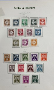 Stamps, Cechy a Morava Postage 1941 1943 Airmail Reichsadler Czechoslovakia
