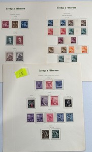 Stamps, Cechy a Morava Postage 1939 to 1944  Bohemia Czechoslovakia