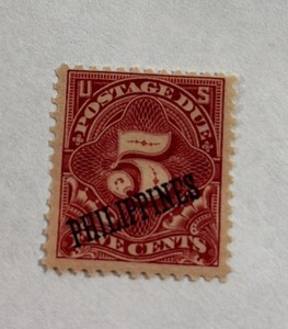 Stamps, Philippines over stamp 1899 US 5 Cent