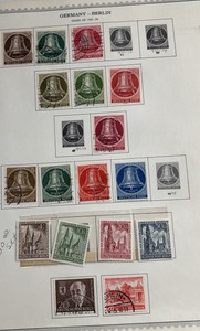 Stamps, Germany-Berlin 1951-54 Bell of Liberty 1953 Kaiser William set