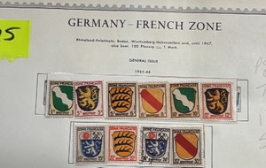 Stamps, Germany-French Zone 1949 Baden Postage set