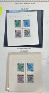 Stamps, Germany-French Zone postage 1949 Red Cross Souvenir Sheet Occupied