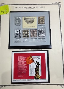 Stamps, German Democratic Republic Postage Souvenir Sheet 1975 German Peasants Anniversary Fascism Liberation