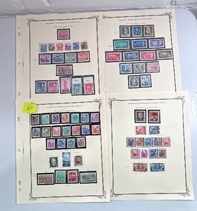Stamps, German Democratic Republic 1953, 54, 55 watermark letters and post horn group