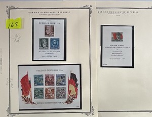 Stamps, German Democratic Republic 1955-1956 Souvenir Sheets Schiller,Jair, Engles plus more