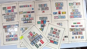 Stamps, German Democratic Republic 1960s Olympic, Watermark and Quatrefoil, Postal History, Social labor, Soviet Space, Rockets, Hitler